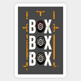 "Box Box Box" F1 Tyre Magnet